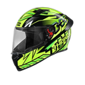 STUDDS Thunder D5 Matt Black Green N5 Full Face Helmet