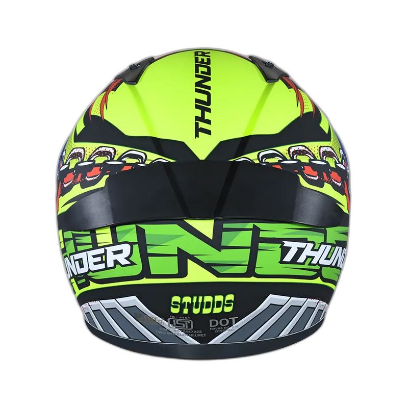 STUDDS Thunder D5 Matt Black Red N5 Full Face Helmet