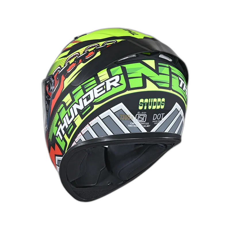 STUDDS Thunder D5 Matt Black Red N5 Full Face Helmet