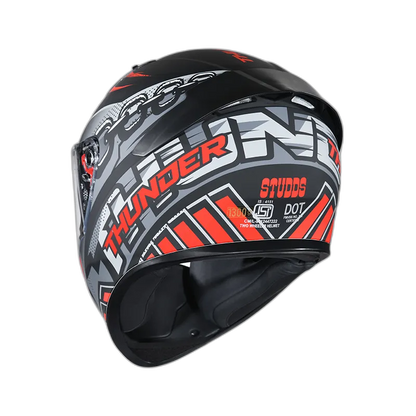 STUDDS Thunder D5 Matt Black N2 Full Face Helmet