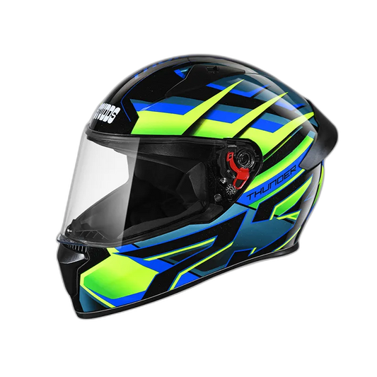 STUDDS Thunder D6 Black Green N1 Full Face Helmet