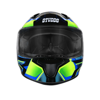 STUDDS Thunder D6 Black Green N1 Full Face Helmet