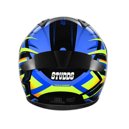 STUDDS Thunder D6 Black Orange N1 Full Face Helmet