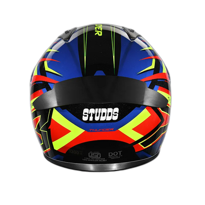 STUDDS Thunder D6 Black Red N1 Full Face Helmet