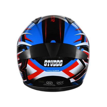 STUDDS Thunder D6 Black White N1 Full Face Helmet