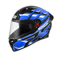 STUDDS Thunder D6 Matt Black Blue N1 Full Face Helmet