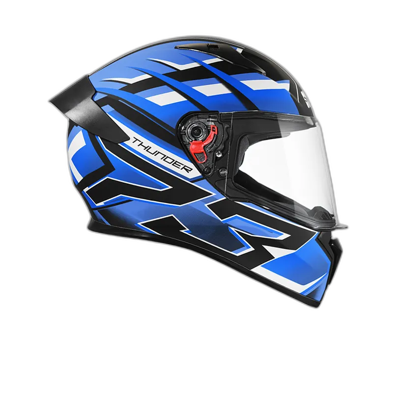 STUDDS Thunder D6 Matt Black Blue N1 Full Face Helmet