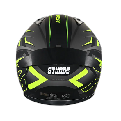STUDDS Thunder D6 Matt Black Grey N5 Full Face Helmet
