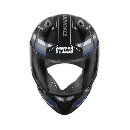 STUDDS Thunder D6 Matt Black Grey N6 Full Face Helmet