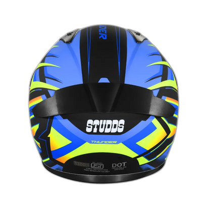 STUDDS Thunder D6 Matt Black Orange N1 Full Face Helmet