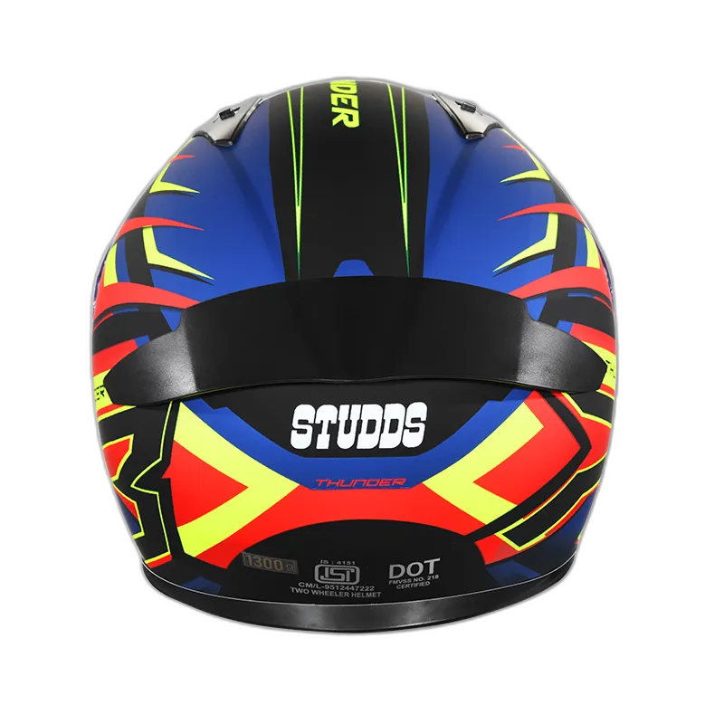 STUDDS Thunder D6 Matt Black Red N1 Full Face Helmet