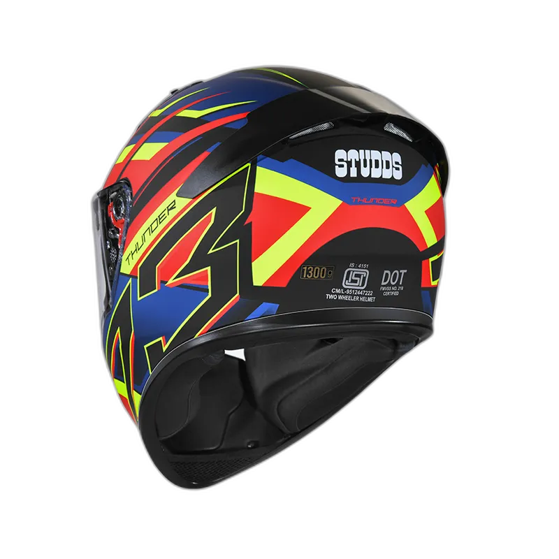 STUDDS Thunder D6 Matt Black Red N1 Full Face Helmet