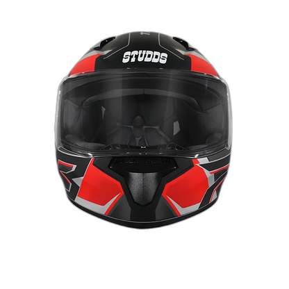 STUDDS Thunder D6 Matt Black Red N4 Full Face Helmet