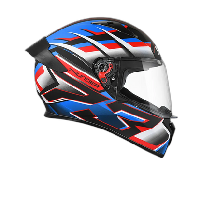 STUDDS Thunder D6 Matt Black White N1 Full Face Helmet