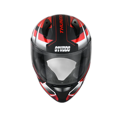 STUDDS Thunder D6 Matt Black White N2 Full Face Helmet