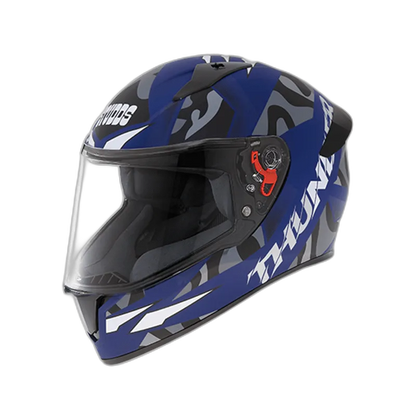 STUDDS Thunder D7 Visor With Spolier Matt Blue Grey N4 Full Face Helmet