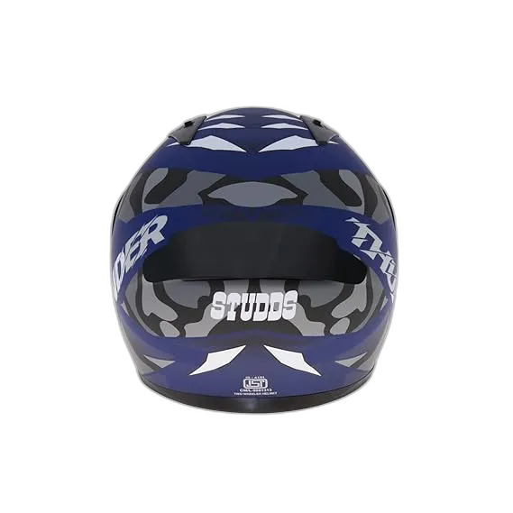 STUDDS Thunder D7 Matt Blue N4 Full Face Helmet