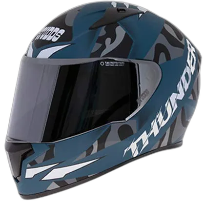 STUDDS Thunder D7 Matt Turquoise N4 Full Face Helmet