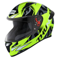 STUDDS Thunder D7 Neon Yellow N9 Full Face Helmet