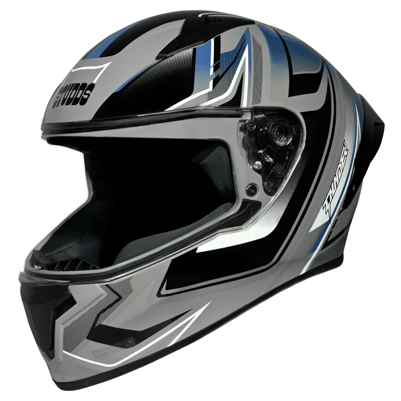 STUDDS Thunder D9 Flash Grey N4 Full Face Helmet