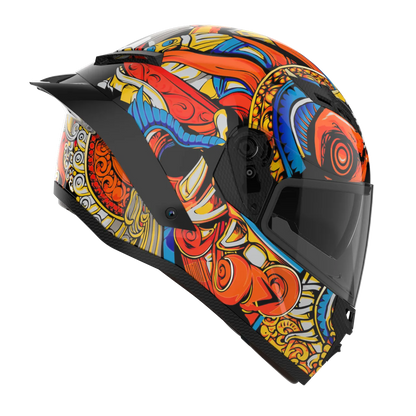 RIDEX Titanium Diabo Glossy Red Full Face Helmet