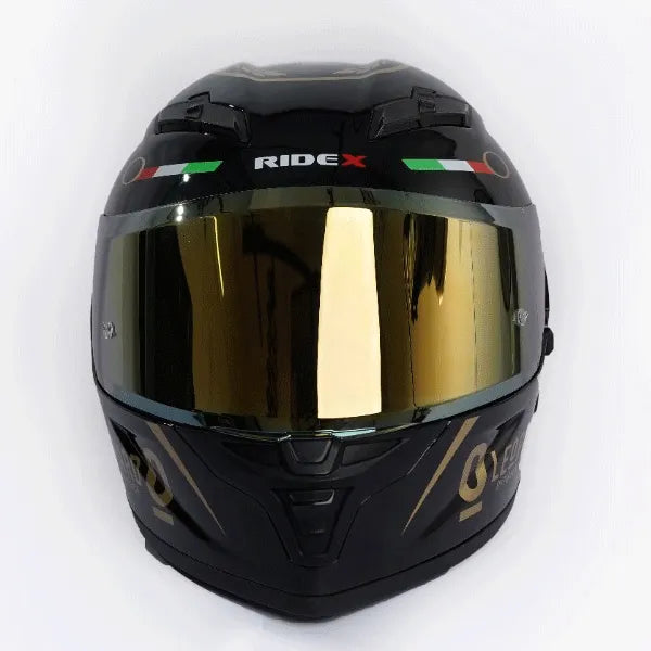 RIDEX Titanium Gen Il Leopard Black Gold Full Face Helmet
