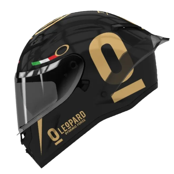 RIDEX Titanium Gen Il Leopard Black Gold Full Face Helmet