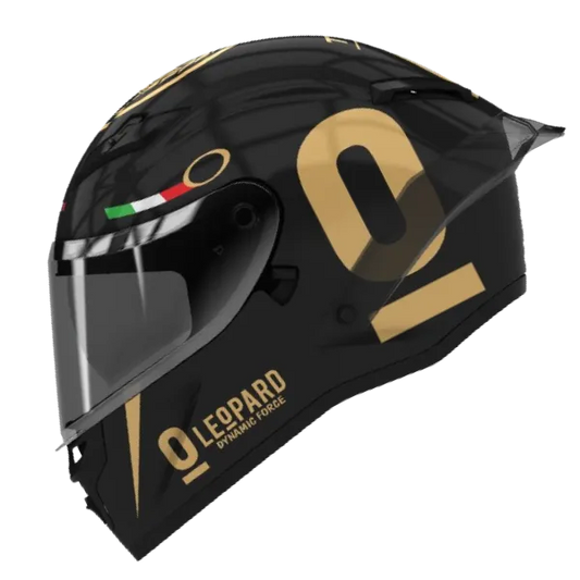 RIDEX Titanium Gen Il Leopard Black Gold Full Face Helmet