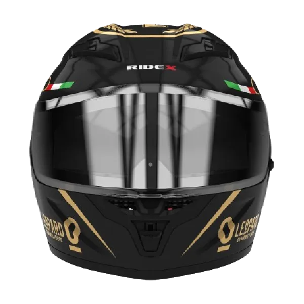 RIDEX Titanium Gen Il Leopard Black Gold Full Face Helmet