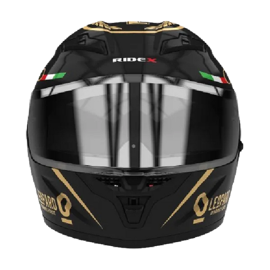 RIDEX Titanium Gen Il Leopard Black Gold Full Face Helmet