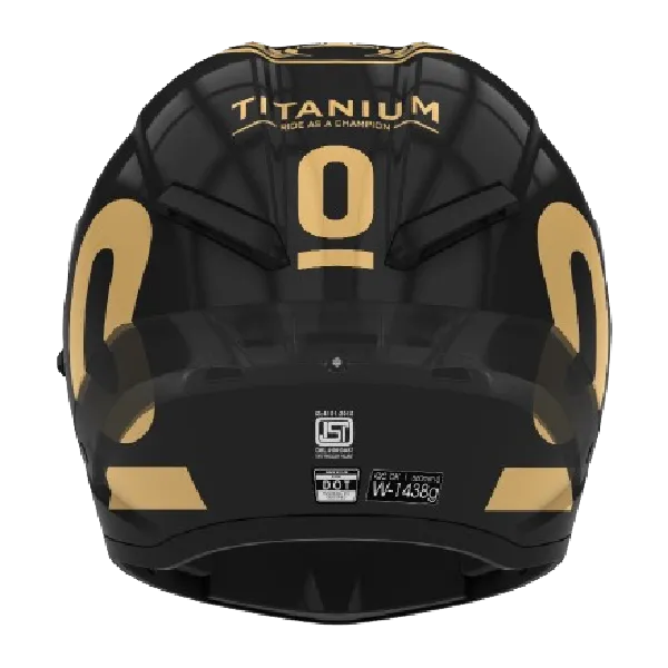 RIDEX Titanium Gen Il Leopard Black Gold Full Face Helmet