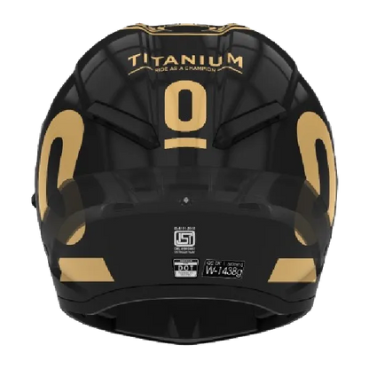RIDEX Titanium Gen Il Leopard Black Gold Full Face Helmet