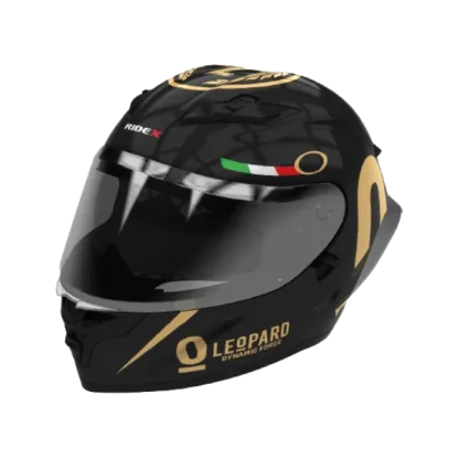 RIDEX Titanium Gen Il Leopard Black Gold Full Face Helmet