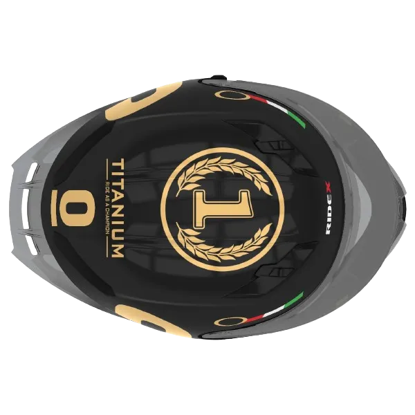 RIDEX Titanium Gen Il Leopard Black Gold Full Face Helmet