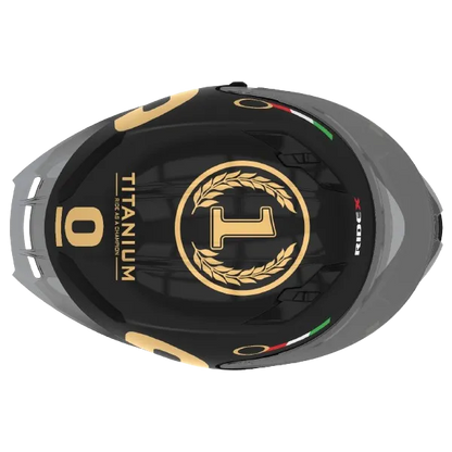 RIDEX Titanium Gen Il Leopard Black Gold Full Face Helmet