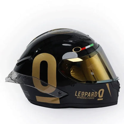 RIDEX Titanium Gen Il Leopard Black Gold Full Face Helmet