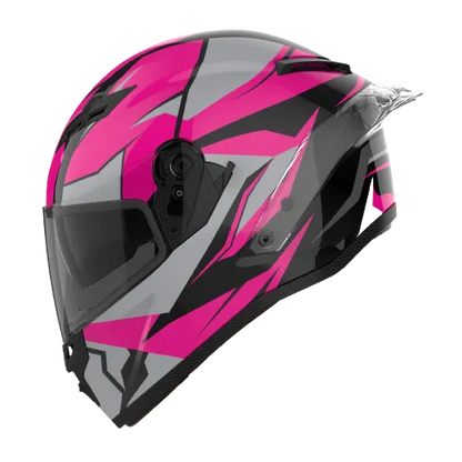 RIDEX Titanium Infinity Glossy Pink Full Face Helmet