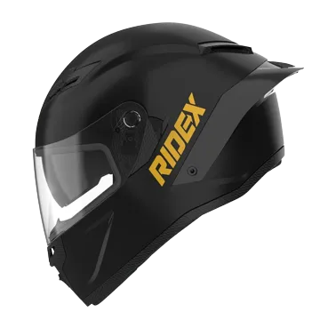 RIDEX Titanium Midnight Black Glossy Full Face Helmet