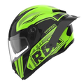 RIDEX Titanium Rdx New Glossy Black Green Full Face Helmet