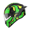 RIDEX Titanium Spark Green Glossy Full Face Helmet