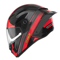 RIDEX Titanium Streak Red Glossy Full Face Helmet