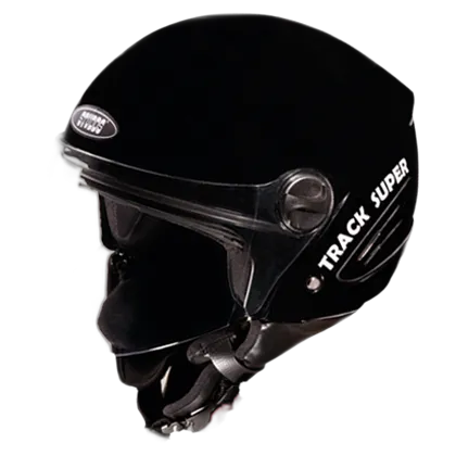 STUDDS Track Super Black Half Face Helmet