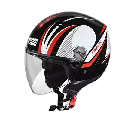 STUDDS Track Super D3 Black N6 Half Face Helmet