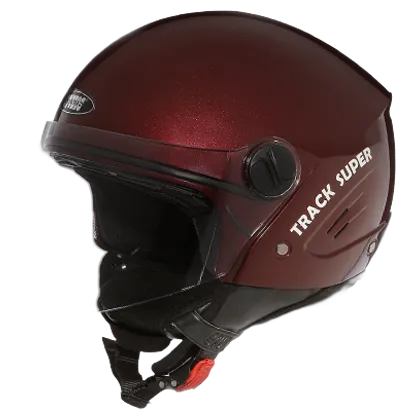 STUDDS Track Super Wine Red Half Face Helmet