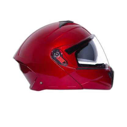 STUDDS Trooper Cherry Red Fu Flip Up Helmet