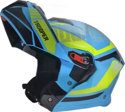 STUDDS Trooper D1 Blue N5 Fu Flip Up Helmet