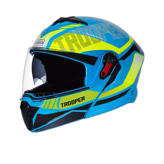 STUDDS Trooper D1 Blue N5 Fu Flip Up Helmet