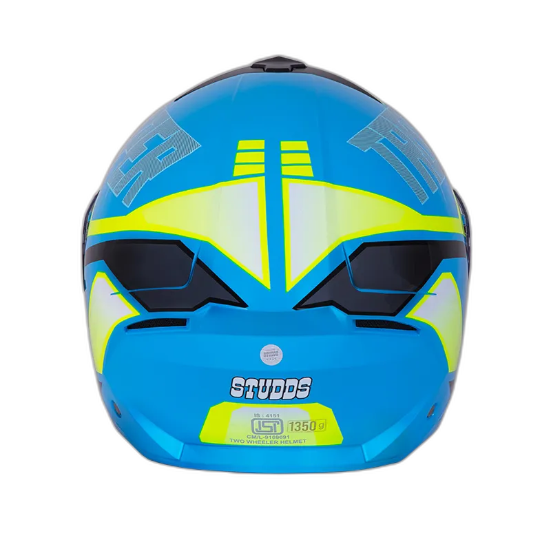 STUDDS Trooper D1 Blue N5 Fu Flip Up Helmet