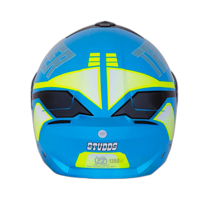 STUDDS Trooper D1 Blue N5 Fu Flip Up Helmet