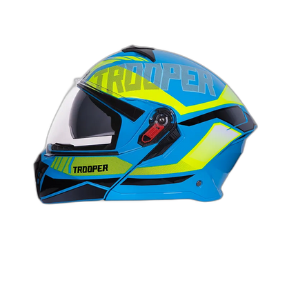 STUDDS Trooper D1 Blue N5 Fu Flip Up Helmet